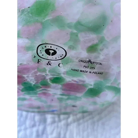 Vintage Unique Crystal Flower Vase Art Deco Hand Made in Poland - Picture 6 of 9
